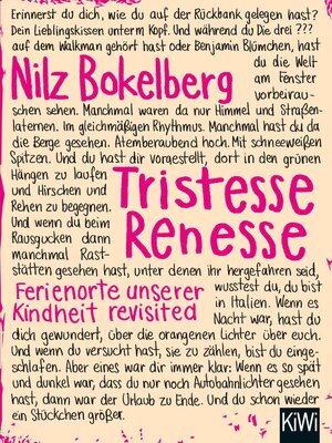 cover image of Tristesse Renesse